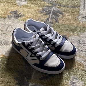 Kids Navy and White Sneakers